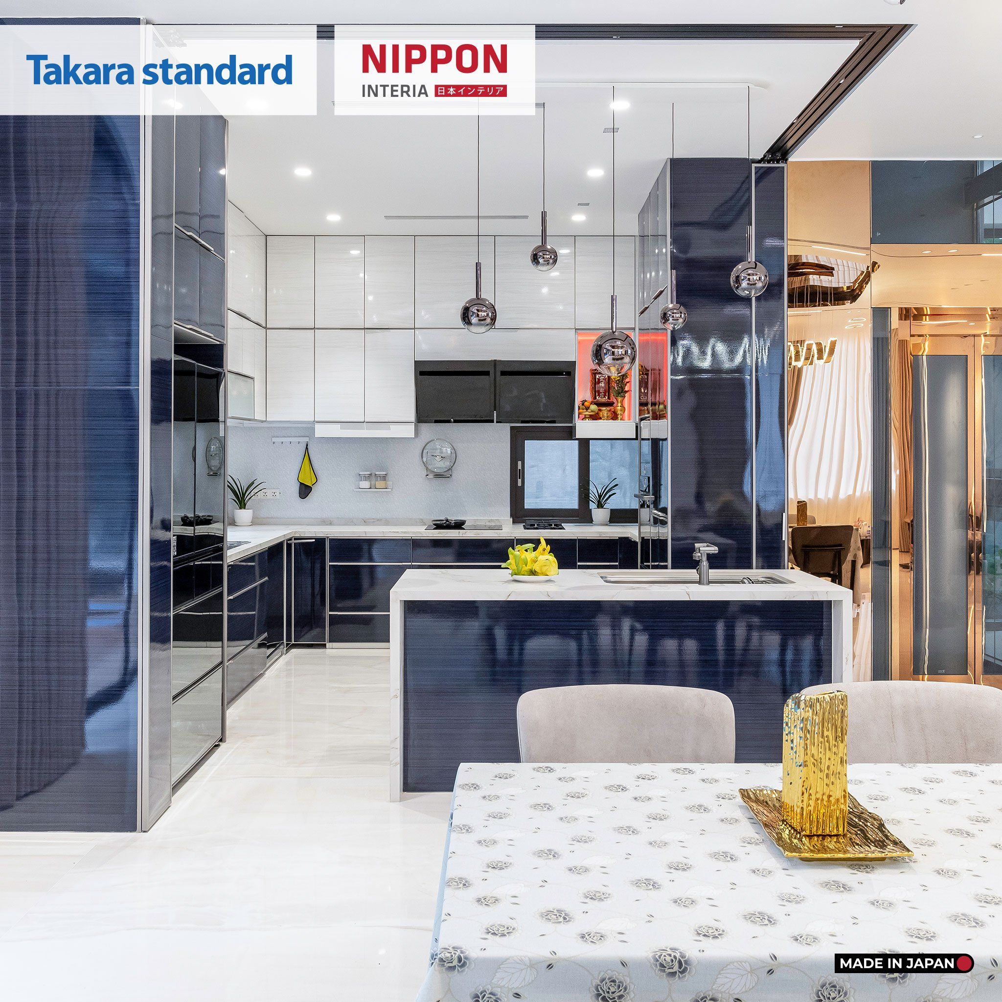 Hệ Tủ Bếp Nhật Bản Cao Cấp Lemure Màu LGN - Biệt Thự Thảo Điền