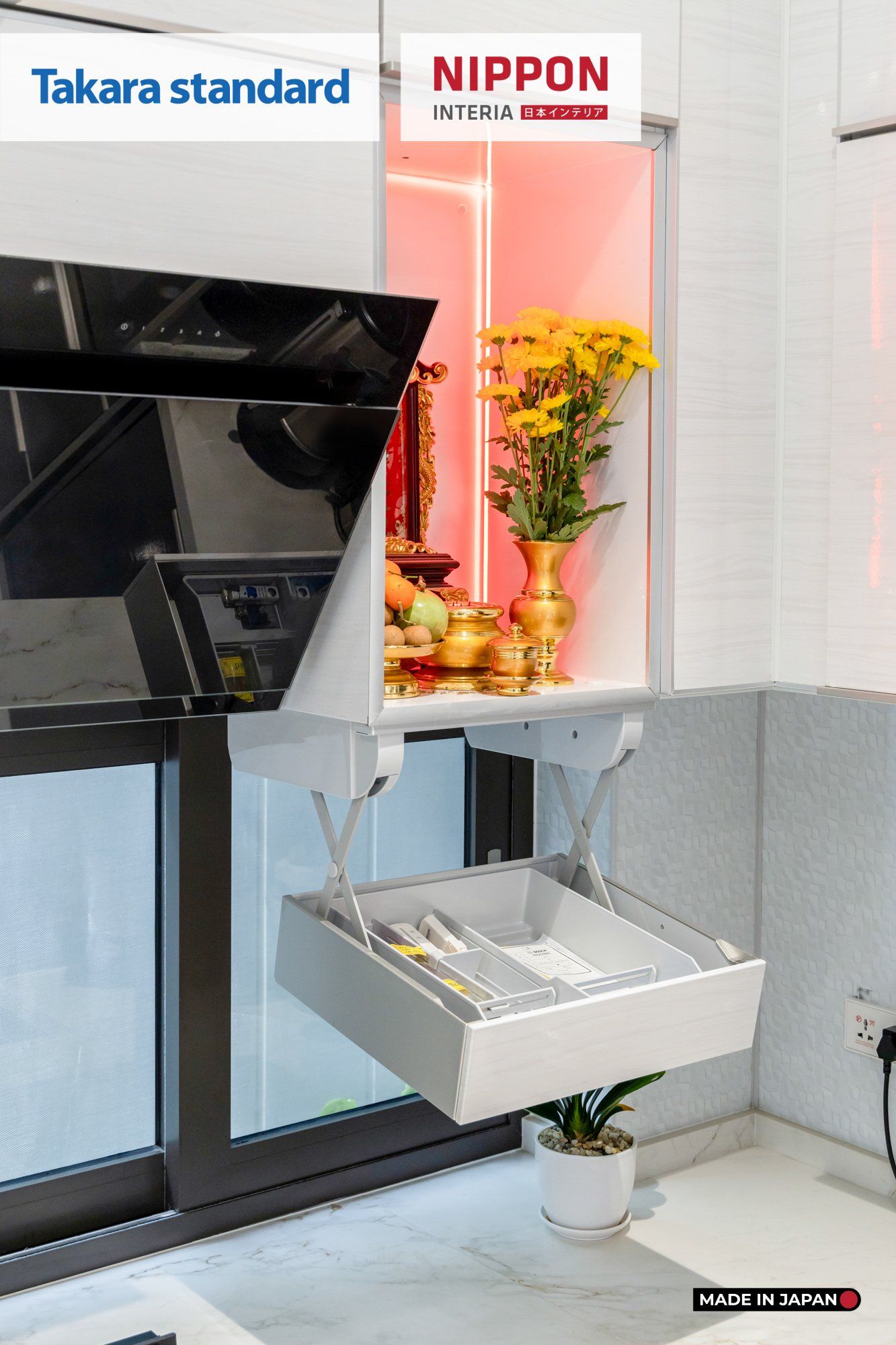 Hệ Tủ Bếp Nhật Bản Cao Cấp Lemure Màu LGN - Biệt Thự Thảo Điền
