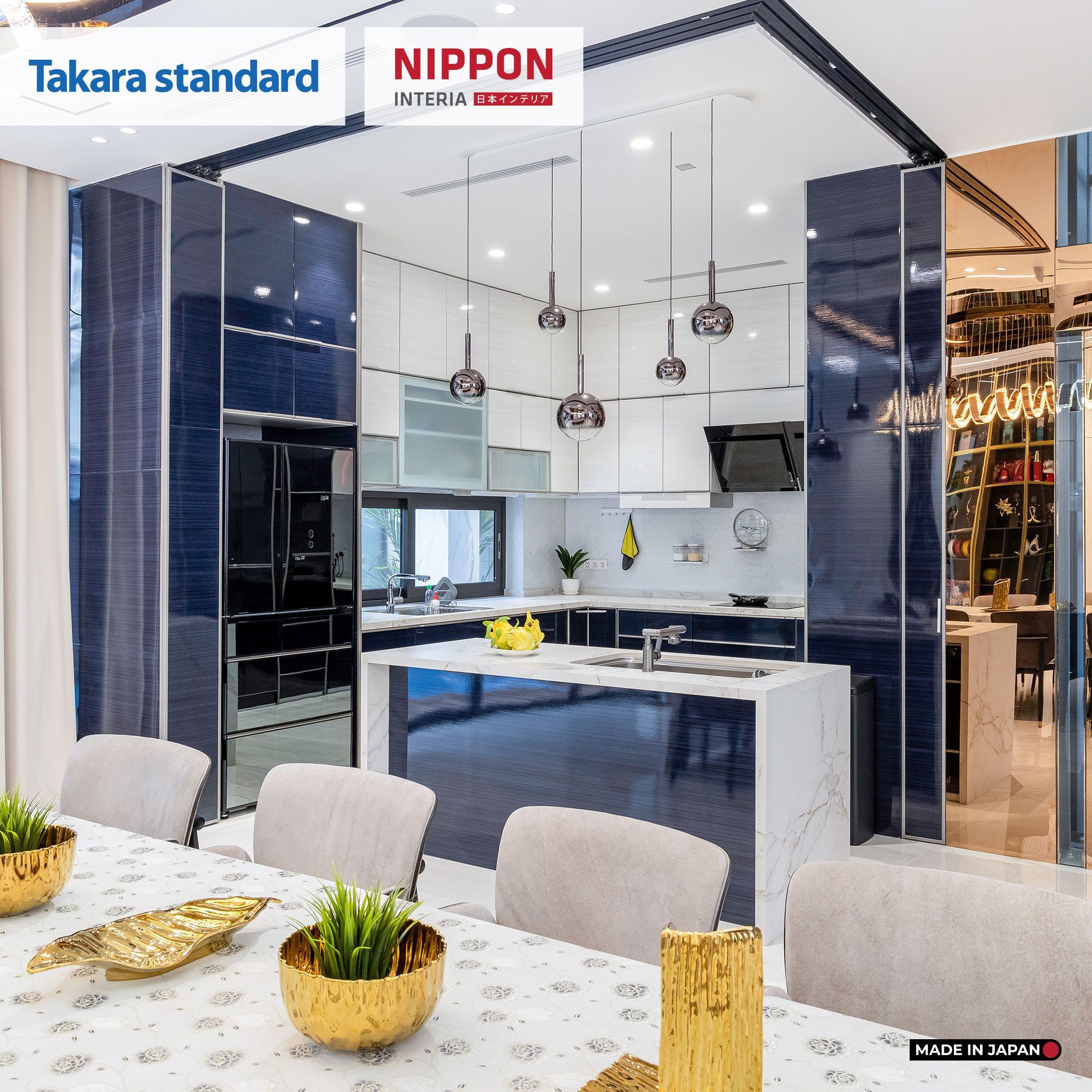 Hệ Tủ Bếp Nhật Bản Cao Cấp Lemure Màu LGN - Biệt Thự Thảo Điền