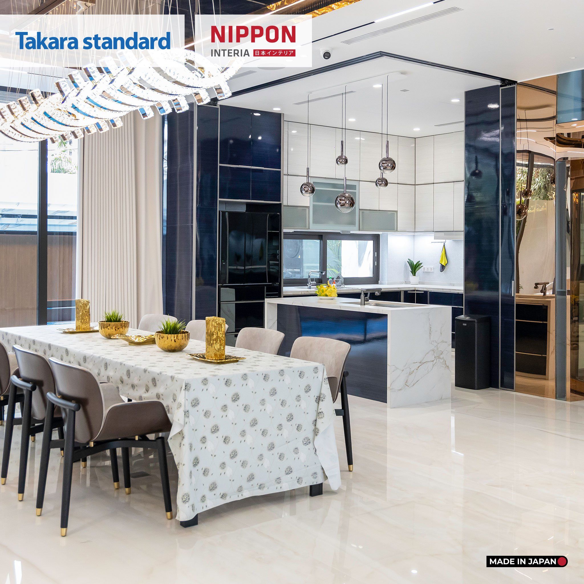 Hệ Tủ Bếp Nhật Bản Cao Cấp Lemure Màu LGN - Biệt Thự Thảo Điền