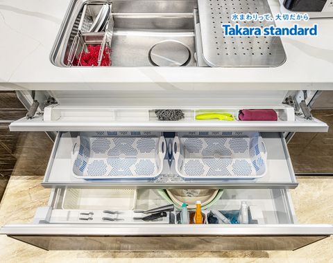 Hệ Tủ Bếp Cao Cấp Lemure Chữ L Màu Nâu LSHIB - Nhà Phố Thủ Đức