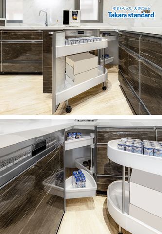 Hệ Tủ Bếp Cao Cấp Lemure Chữ L Màu Nâu LSHIB - Nhà Phố Thủ Đức