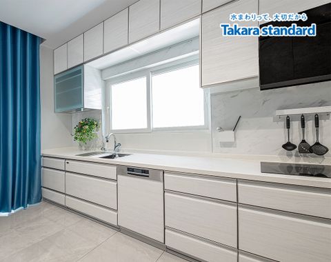 Hệ Tủ Bếp Lemure Chữ L Cao Cấp Màu LXW - Nhà Phố Quận 3