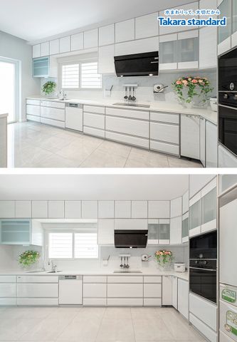 Hệ Tủ Bếp Lemure Chữ L Cao Cấp Màu LXW - Nhà Phố Quận 3