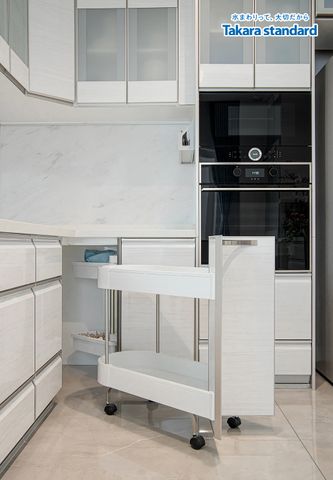 Hệ Tủ Bếp Lemure Chữ L Cao Cấp Màu LXW - Nhà Phố Quận 3