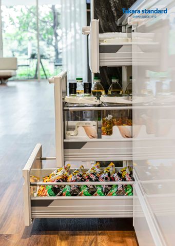 Hệ Tủ Bếp Edel Chữ I Màu ESW - Showroom Điện Biên Phủ