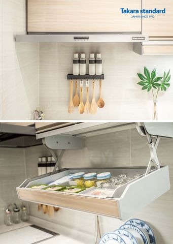 Tủ Bếp Treasia Chữ I Màu VWV (Vân gỗ sồi) - Showroom Takara standard