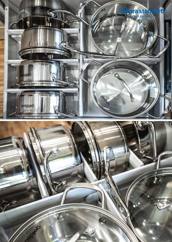 Tủ Bếp Treasia Chữ I Màu VWV (Vân gỗ sồi) - Showroom Takara standard