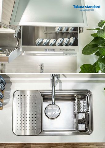 Tủ Bếp Treasia Chữ I Màu VWV (Vân gỗ sồi) - Showroom Takara standard