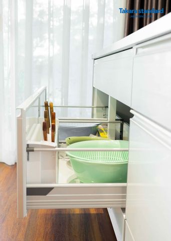 Tủ Bếp Treasia Chữ I Màu VFW - Showroom Điện Biên Phủ