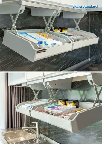 Tủ Bếp Treasia Chữ I Màu VFW - Showroom Điện Biên Phủ