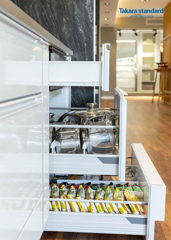 Tủ Bếp Treasia Chữ I Màu VFW - Showroom Điện Biên Phủ