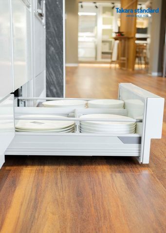 Tủ Bếp Treasia Chữ I Màu VFW - Showroom Điện Biên Phủ