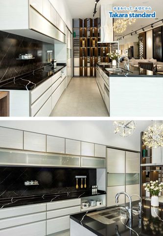 Hệ Tủ Bếp Lemure Cao Cấp Chữ I Màu LXW - Showroom Q2