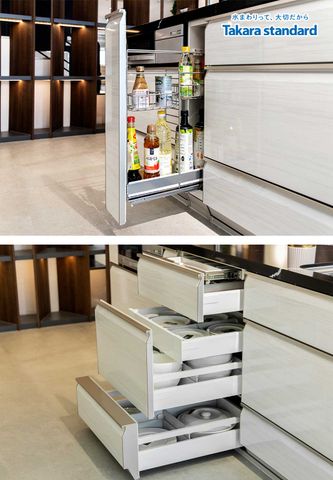 Hệ Tủ Bếp Lemure Cao Cấp Chữ I Màu LXW - Showroom Q2