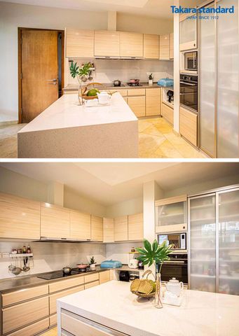 Hệ Tủ Bếp LEMURE Màu LCV (Vân Gỗ Sồi) - Biệt thự Riviera Cove Q9