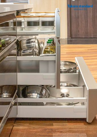 Hệ Tủ Bếp Lemure Cao Cấp Màu LGB - Showroom Điện Biên Phủ
