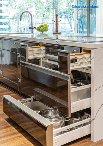 Hệ Tủ Bếp Lemure Cao Cấp Màu LGB - Showroom Điện Biên Phủ