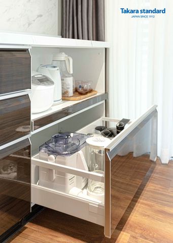 Hệ Tủ Bếp Lemure Cao Cấp Màu LGB - Showroom Điện Biên Phủ