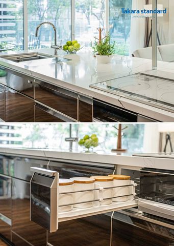 Hệ Tủ Bếp Lemure Cao Cấp Màu LGB - Showroom Điện Biên Phủ