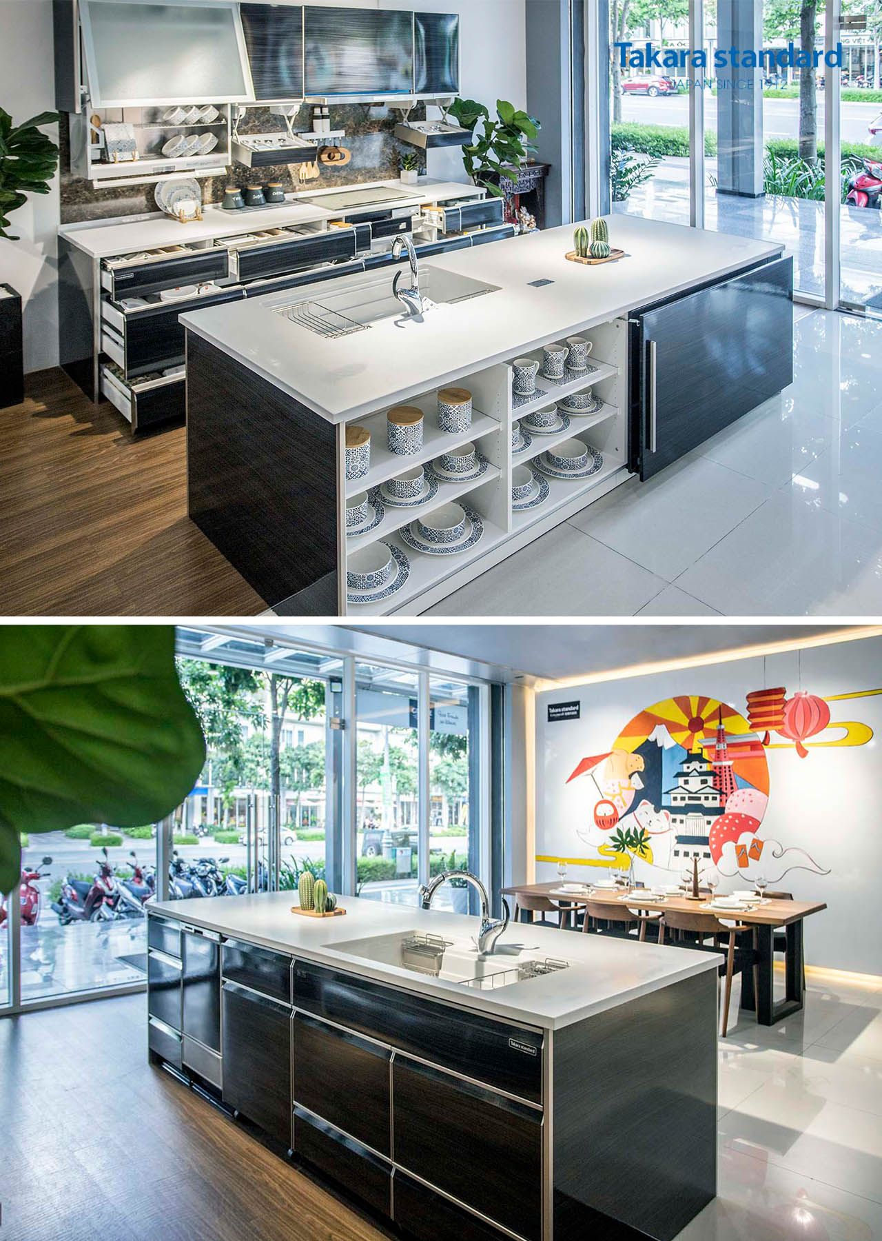 Hệ Tủ Bếp Lemure Cao Cấp Màu LHQ - Showroom Nguyễn Cơ Thạch
