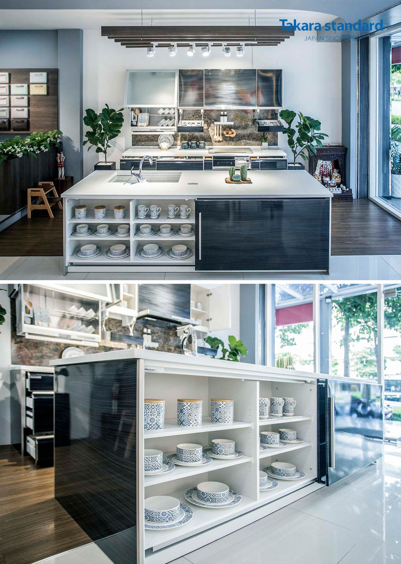 Hệ Tủ Bếp Lemure Cao Cấp Màu LHQ - Showroom Nguyễn Cơ Thạch