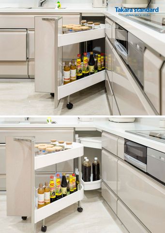 Hệ Tủ Bếp Lemure Chữ L Cao Cấp Màu LRI - Khu Biệt Thự Hưng Thái Quận 7