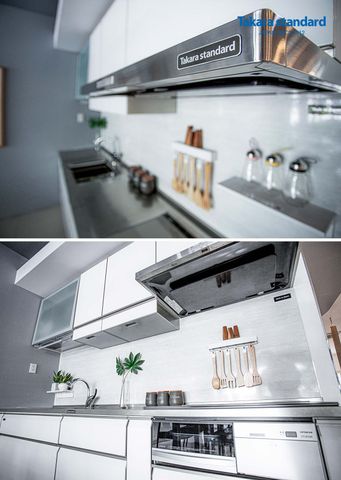 Hệ Tủ Bếp Lemure Chữ I Cao Cấp Màu LSW (Trắng) - Showroom Takara standard