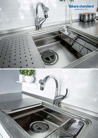 Hệ Tủ Bếp Lemure Chữ I Cao Cấp Màu LSW (Trắng) - Showroom Takara standard