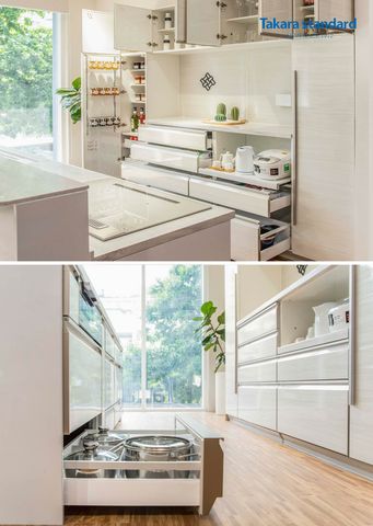 Hệ Tủ Bếp Lemure Cao Cấp Màu LXW - Showroom Takara standard