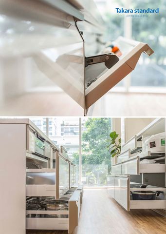 Hệ Tủ Bếp Lemure Cao Cấp Màu LXW - Showroom Takara standard