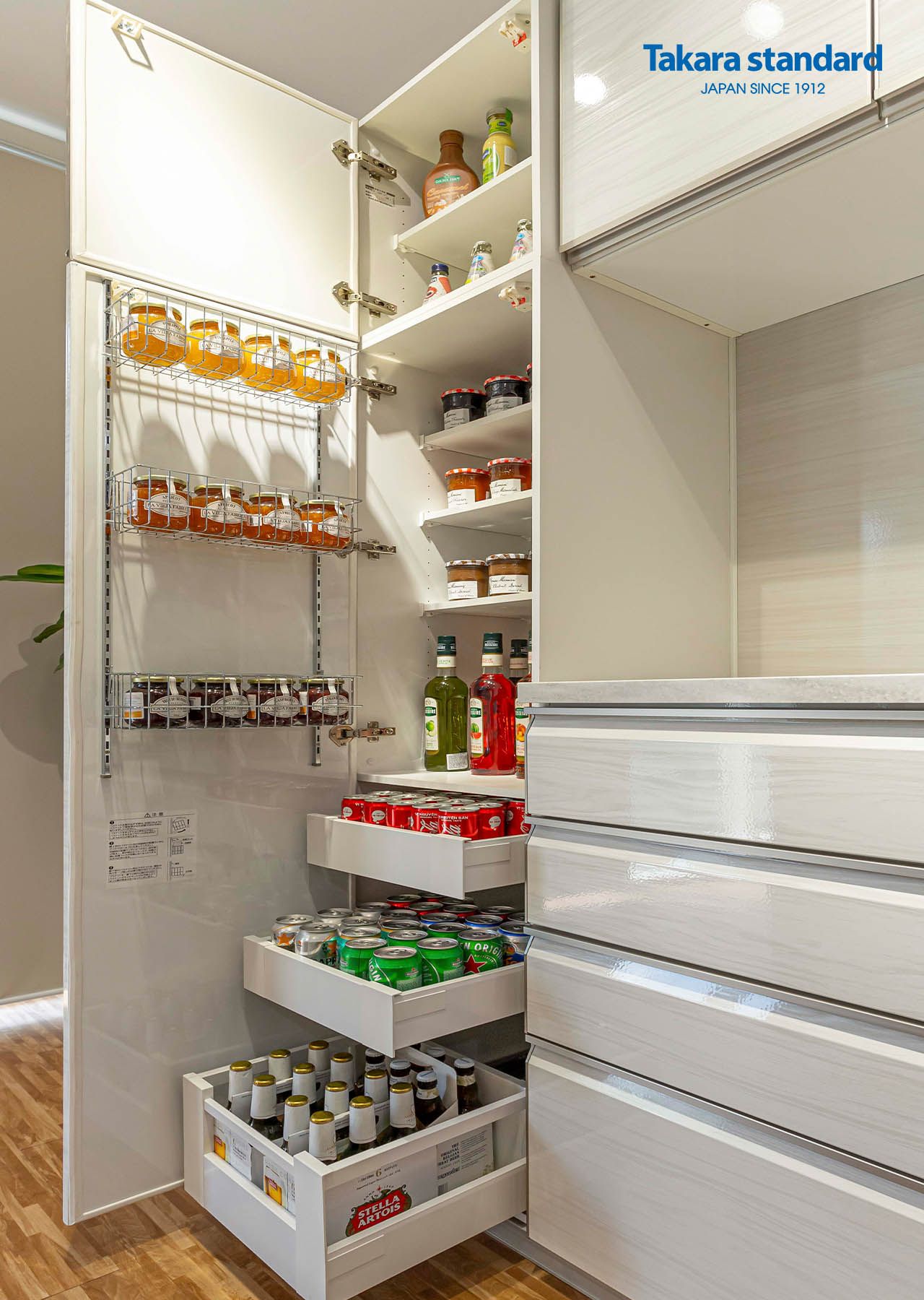 Hệ Tủ Bếp Lemure Cao Cấp Màu LXW - Showroom Takara standard