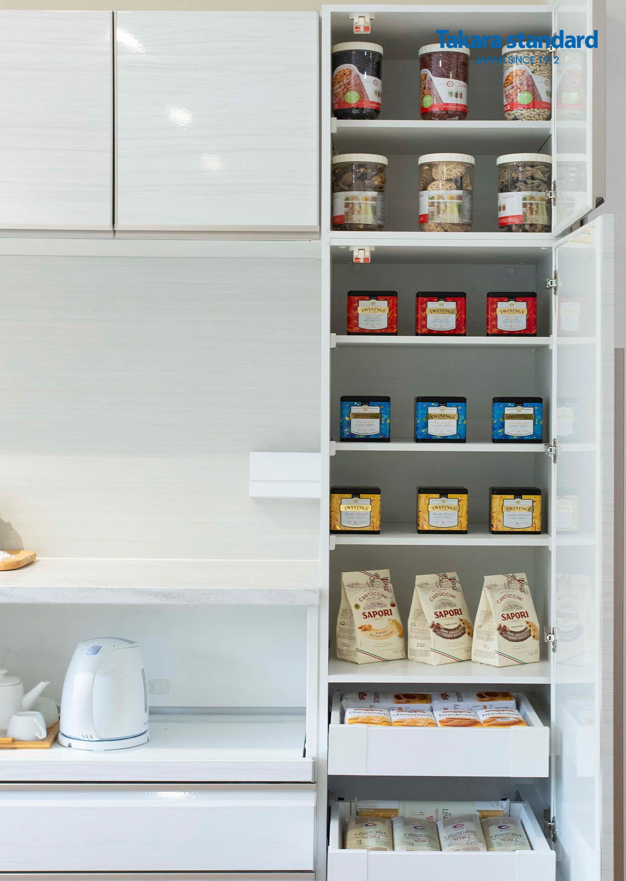 Hệ Tủ Bếp Lemure Cao Cấp Màu LXW - Showroom Takara standard