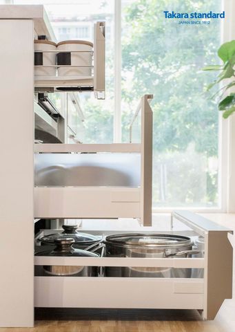 Hệ Tủ Bếp Lemure Cao Cấp Màu LXW - Showroom Takara standard