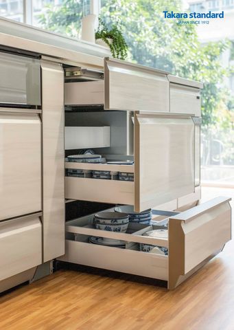 Hệ Tủ Bếp Lemure Cao Cấp Màu LXW - Showroom Takara standard