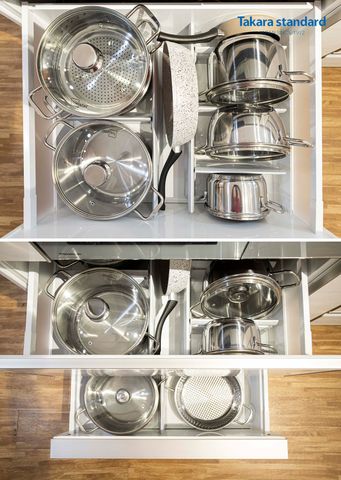 Hệ Tủ Bếp Lemure Cao Cấp Màu LXW - Showroom Takara standard