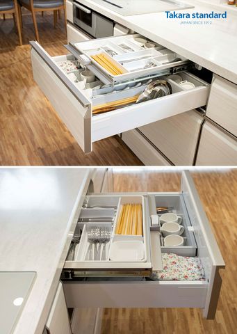 Hệ Tủ Bếp Lemure Cao Cấp Màu LXW - Showroom Takara standard