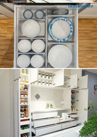 Hệ Tủ Bếp Lemure Cao Cấp Màu LXW - Showroom Takara standard