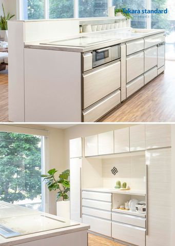 Hệ Tủ Bếp Lemure Cao Cấp Màu LXW - Showroom Takara standard