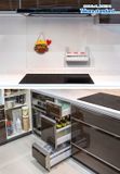  Hệ Tủ Bếp Lemure Chữ L Cao Cấp Màu LGB - Nhà phố Q. Phú Nhuận 