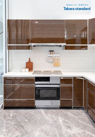 Hệ Tủ Bếp Lemure Cao Cấp Hình Chữ U Màu LGU - Nhà Phố Q11