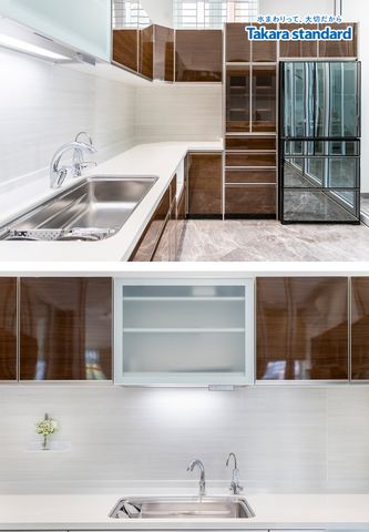 Hệ Tủ Bếp Lemure Cao Cấp Hình Chữ U Màu LGU - Nhà Phố Q11