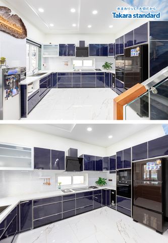 Hệ Tủ Bếp Lemure Chữ U Cao Cấp Màu LUN - Nhà Phố Q.Gò Vấp