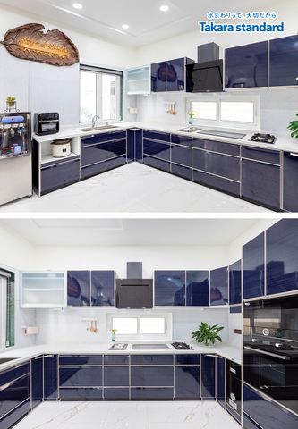 Hệ Tủ Bếp Lemure Chữ U Cao Cấp Màu LUN - Nhà Phố Q.Gò Vấp