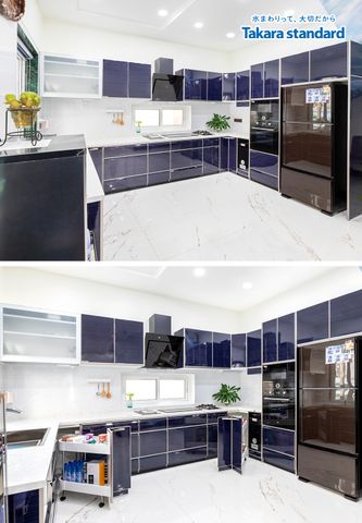 Hệ Tủ Bếp Lemure Chữ U Cao Cấp Màu LUN - Nhà Phố Q.Gò Vấp