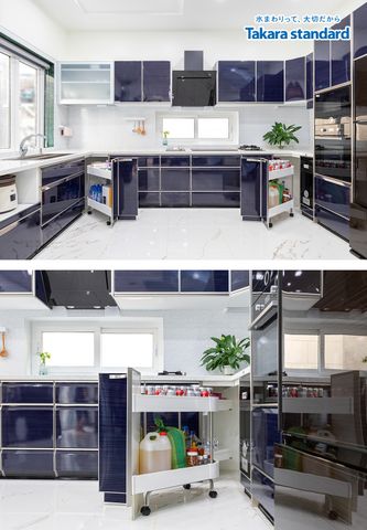 Hệ Tủ Bếp Lemure Chữ U Cao Cấp Màu LUN - Nhà Phố Q.Gò Vấp