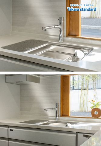 Hệ Tủ Bếp Lemure Chữ L Cao Cấp Chuyển Sắc - Showroom Q.2