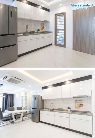 Hệ Tủ Bếp Cao Cấp Dòng Edel Chữ I Màu ESW - Căn Hộ Nam Sài Gòn Residences