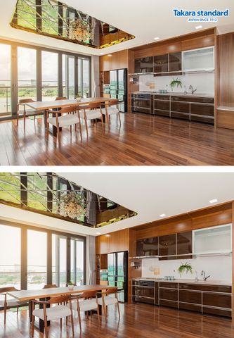 Hệ Tủ Bếp Lemure Cao Cấp Chữ I Màu LGB - Căn Hộ Vinhomes Golden River