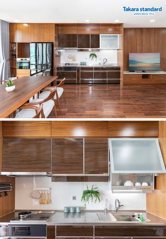 Hệ Tủ Bếp Lemure Cao Cấp Chữ I Màu LGB - Căn Hộ Vinhomes Golden River